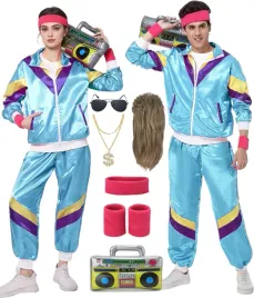 kostium-retro-lat-80-dres-komplet-3xl-impreza-przebranie-stroj-niebieski
