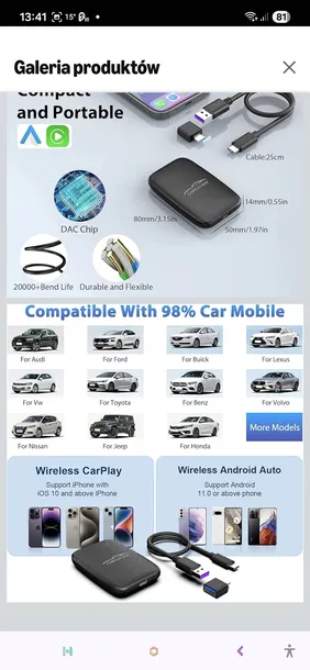 adapter-carplay-ai-box-5-w-1-mini-android-waga-z-opakowaniem-1-kg-stan-nowy