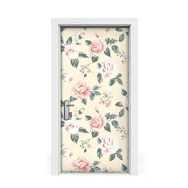naklejka-na-drzwi-okleina-vintage-roze-95x205