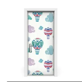 naklejka-na-drzwi-okleina-balony-i-chmury-85x205