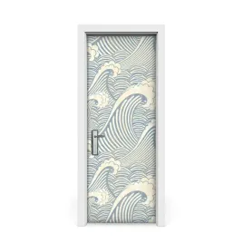 naklejka-na-drzwi-okleina-fale-ocean-75x205