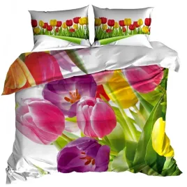 posciel-3d-bawelna-satyna-160x200-cm-kwiat-tulipan