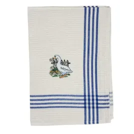 scierka-kuchenna-bawelniana-50x70-haftowana-gaska-niebieska