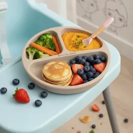 silikonowy-talerzyk-z-przedzialka-bezowy