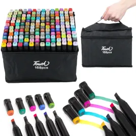 markery-alkoholowe-flamastry-mazaki-pisaki-dwustronne-pro-168-szt-torba