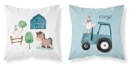 poszewka-bawelniana-40x40-farma-wies-niebieski-traktor-biala-niebieska