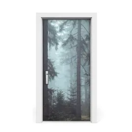 naklejka-na-drzwi-okleina-mglisty-las-95x205