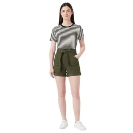 spodenki-damskie-naf-naf-julia-shorty-khaki-bawelniane