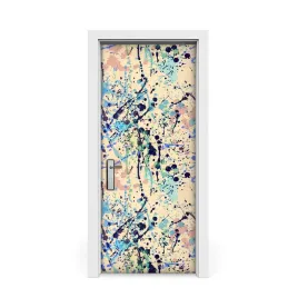 naklejka-na-drzwi-okleina-akwarela-plamy-85x205