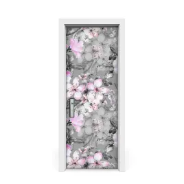 fototapeta-na-drzwi-rozowe-kwiaty-75x205