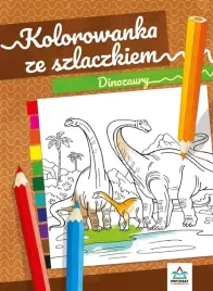 kolorowanka-ze-szlaczkiem-dinozaury