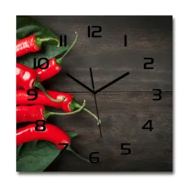 duzy-szklany-zegar-scienny-papryczki-chilli-60x60
