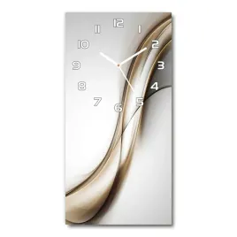 cichy-pionowy-zegar-na-sciane-brazowa-fala-30x60cm