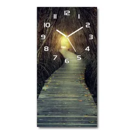 zegar-scienny-cichy-sciezka-w-lesie-30x60-pionowy