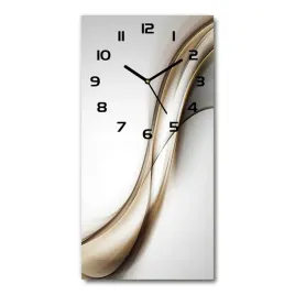 cichy-pionowy-zegar-na-sciane-brazowa-fala-30x60cm