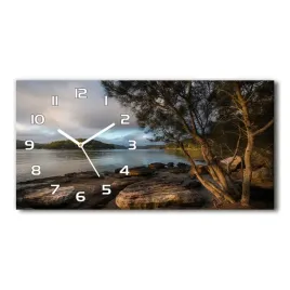 szklany-zegar-na-sciane-drzewo-nad-rzeka-60x30-cm