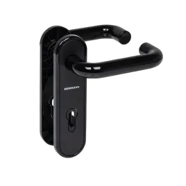 klamka-wewnetrzna-hormann-czarna-z-szyldem-z-otworem-na-wkladke