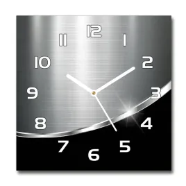 zegar-szklany-kwadratowy-metalowa-abstrakcja-30x30