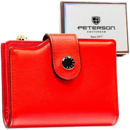 czerwony-portfel-damski-ze-skory-ekologicznej-zamykany-na-suwak-i-zatrzask