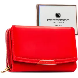czerwony-portfel-damski-ze-skory-ekologicznej-zamykany-na-zatrzask-i-suwak