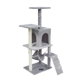 drapak-dla-kota-legowisko-domek-wieza-budka-wysoka-szary-125-cm