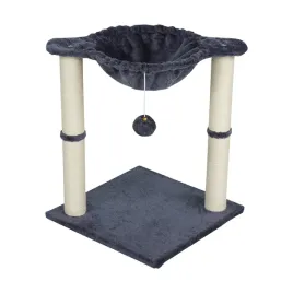 drapak-dla-kota-legowisko-zabawka-wieza-szary
