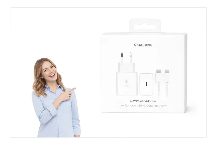 Oryginalna Ładowarka Samsung EP-T4511 45W + Kabel USB-C na USB-C