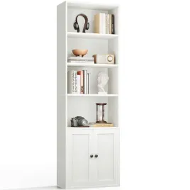 coleshome-regal-z-drzwiami-i-szafka-5-polkowy-bialy