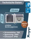gniazdo-elektryczne-scienne-kopp-szary-stan-nowy