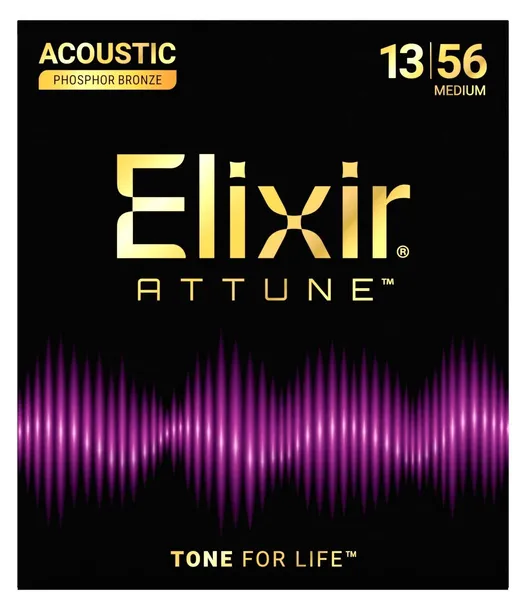 Elixir ATTUNE Phos Bronze Medium 13-56 - struny do gitary akustycznej