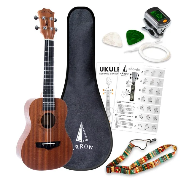 Arrow MH10 Sapele Concert Ukulele SET z Akcesoriami