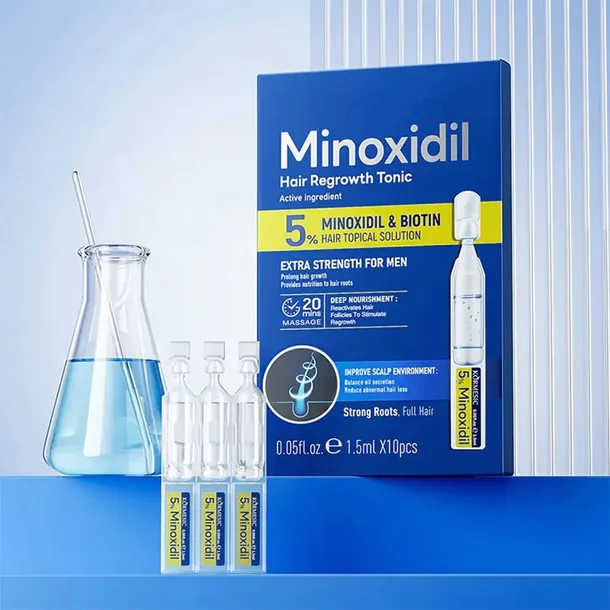 Serum w ampułkach na porost włosów KORMESIC Minoxidil 5% & Biotyna