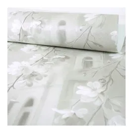 tapeta-kwitnace-galazki-bezowe-miasto-3d-winylowa-do-mycia