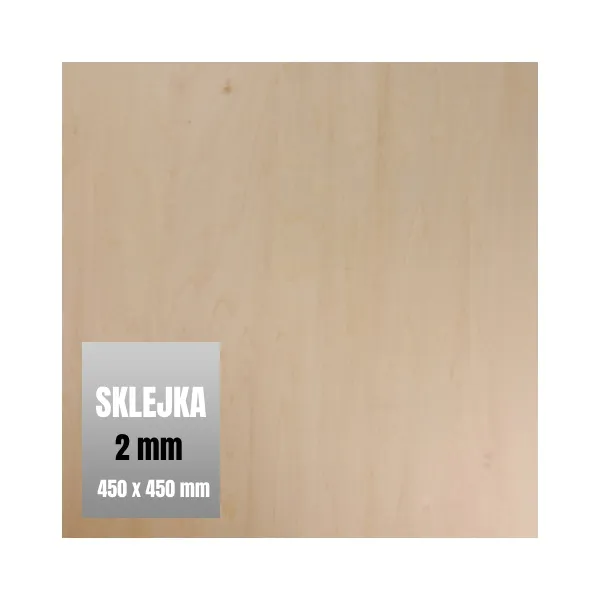 Sklejka 2mm 450x450 mm - Płyta Do Rzeźbienia- Formatka