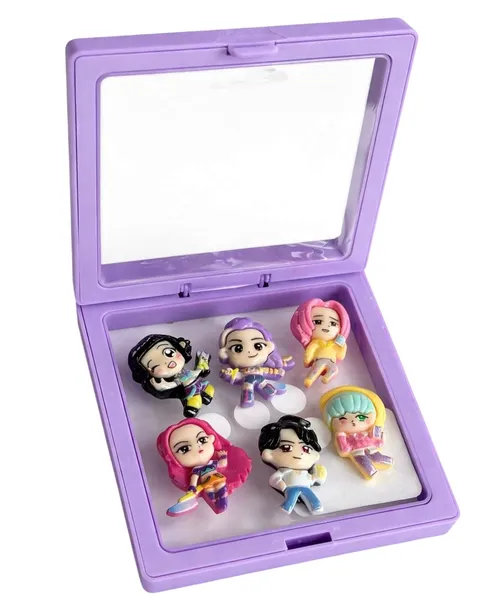 Samoprzylepne figurki Kpop Demon Hunters – 6 szt ozdoby na telefon notes