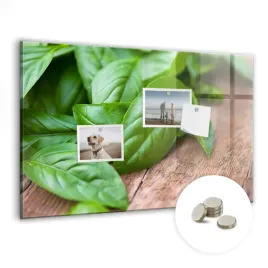 foto-tablica-magnetyczna-suchoscieralna-z-nadrukiem-60x40-cm-liscie-bazylii