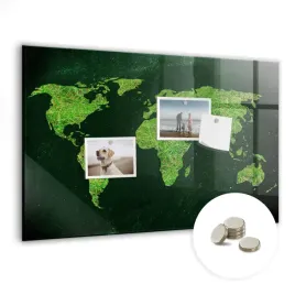 tablica-magnetyczna-do-domu-do-pracy-wymiar-60x40-cm-trawiasta-mapa-swiata