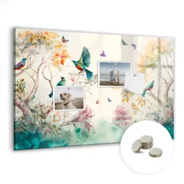 suchoscieralna-tablica-magnetyczna-z-magnesami-60x40-cm-kwiaty-ptaki-natura