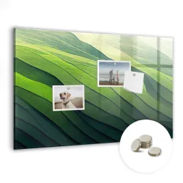 magnetyczny-planer-tablica-suchoscieralna-60x40-cm-abstrakcja-zielone-pola