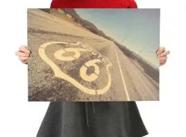 route-66-papierowy-szyld-plakat-retro