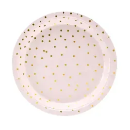talerzyki-papierowe-rozowe-w-zlote-kropki-18cm-6-sztuk-partydeco-tpp50-081j