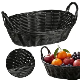 koszyk-na-pieczywo-i-owoce-29x18x13-cm-czarny-z-uchwytami-do-serwowania