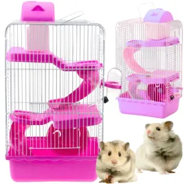 petstory-klatka-dla-gryzoni-3-poziomy-rozowa-27x21x45-cm
