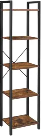 regal-waski-5-polek-154-cm-loft-rustykalny-braz-stojacy-na-ksiazki