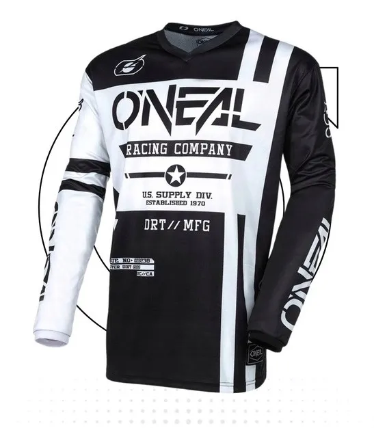 element-jersey-warhawk-czarny-bialy-m