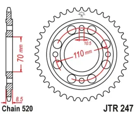 jt-zebatka-tylna-247-36-honda-cb-cbx-250-78-84-cb-400-n-t-81-83-24736