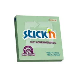 karteczki-samoprzylepne-76x76mm-360-stopni-100-kartek-zielony-stick-n
