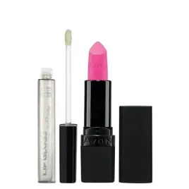 avon-true-zestaw-szminka-electric-pink-blyszczyk-crystal-clear