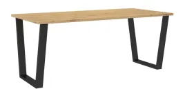 stol-prostokatny-cezar-185-x-90-cm-kolor-dab-artisan-czarne-metalowe-nogi