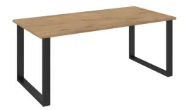 stol-prostokatny-imperial-185x90cm-kolor-dab-lancelot-czarne-metalowe-nogi